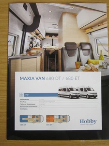 Hobby Maxia Van 680 DT 680 ET VW Crafter Wohnmobil Prospekt - Bild 1 von 1