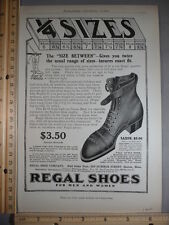 Rare Original VTG 1908 Regal Shoes & Brighton Garters Advertising Art Print
