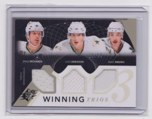 10-11 UD SPX WINNING TRIOS JERSEY/50 RICHARDS, ERIKSSON & RIBEIRO #WM3-DAL STARS