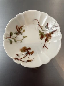 Antichi piatti Haviland & Co prati visitatori burro pat fiori rametti 1895 - Foto 1 di 6