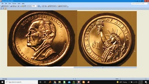 2016-P or D Richard M. Nixon Presidential Golden Dollar Coin - Picture 1 of 1