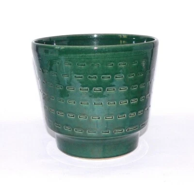 FOHR Übertopf aus Keramik in Grün Blumentopf Vintage 60er Jahre #6588 - Bild 1 von 3