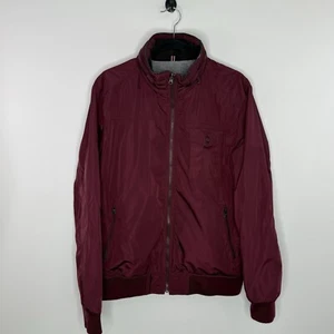 Tommy Hilfiger Women’s Bomber Jacket Size Large Full Zip Maroon Red Pockets - Picture 1 of 13