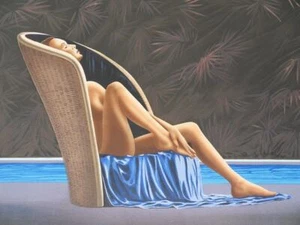 Patrick LE HEC'H : La piscine, LITHOGRAPHIE originale signée, 350 ex - Photo 1 sur 5