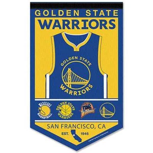 Golden State Warriors History Heritage Logo Banner Flag - Picture 1 of 4
