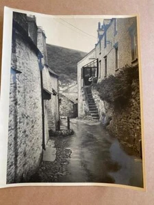 1930s LARGE 12" x 15" PHOTOGRAPH POLPERRO CORNWALL - Picture 1 of 3