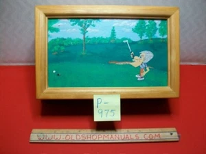 CUSTOM MADE WOOD GOLFER'S JEWELRY BOX WITH HUMOROUS "MISSED PUTT" PICTURE EXC. - Picture 1 of 6