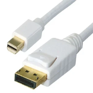 Astrotek Mini DisplayPort DP to DisplayPort DP Male to Male White Converter Cabl - Picture 1 of 1