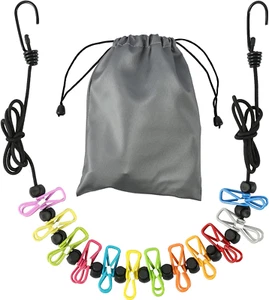 Retractable Portable Clothesline – 12 Clips for Indoor Laundry & Outdoor Camping - Picture 1 of 12