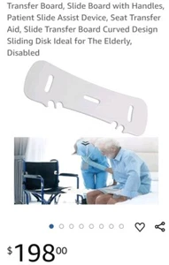 Tavola scorrevole di trasferimento con maniglie per assistenza paziente sedia a rotelle - Foto 1 di 2