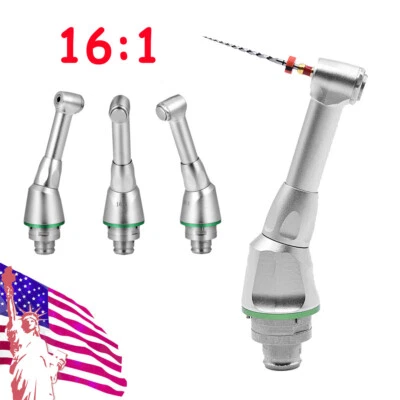 WBRWP Dental 16:1 Reduction Contra Angle Head for Endodontic Motor Handpiece Push USA