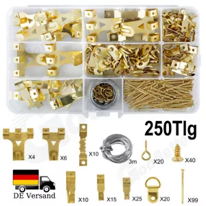 250 Stück Bilderhaken Bildaufhänger Set, Für Holzrahmen Kunstwerk Bilde - Bild 1 von 10
