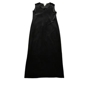 Coldwater Creek Dress Women M Petite Black Velvet Midi Cocktail Holiday Gothic - Picture 1 of 10