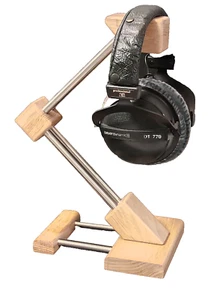 Kopfhörerständer Kopfhörerhalter aus  gewachstem Eichenholz Gaming Headset Stand - Bild 1 von 4