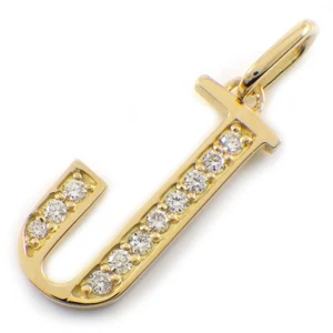 Colgante Joyería Fina Top Motivo Alfabeto Inicial J Diamante Oro Amarillo 750 (18K) - Imagen 1 de 4
