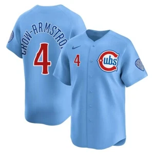 New Pete Crow-Armstrong #4 Fan-MadeBaseball Jersey REPLICA Design All Size S-5XL - Picture 1 of 3