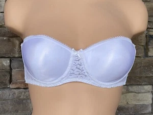 Vintage Strapless White Underwire 34 B Padded BRA - Picture 1 of 6