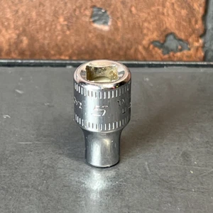Snap-On Tools USA 1/4" Drive 6pt Point 5mm Metric Shallow Chrome Socket TMM5 - Picture 1 of 11