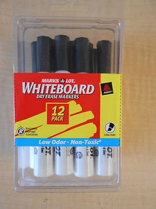Avery Marks-A-Lot Whiteboard Dry Erase Marker -Chisel -Black Ink -12/PK - Picture 1 of 1