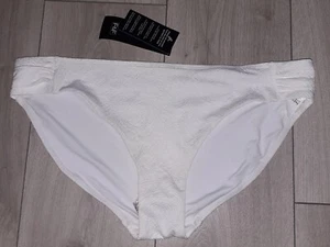 Womens Swimwear White Bikini Bottom Brief Still Has Protective Hygiene Sticker - Picture 1 of 4