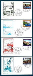 ITALIA REP. - 1987 - Propaganda Turistica (14) su quattro FDC Capitolium - Picture 1 of 1
