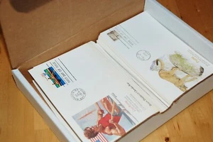 Box with First Day Covers = Large FDC COLLECTION = United States USA #1 - Picture 1 of 12
