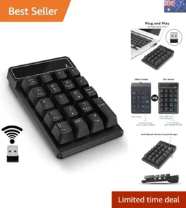 USB 2.4GHz Numeric Keypad - Ergonomic 19-Key Design for Laptops & Desktops - Picture 1 of 8