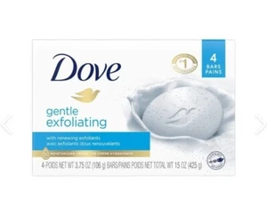 DOVE Gentle Exfoliating Beauty Cream Bars 90g x 4 - Picture 1 of 3
