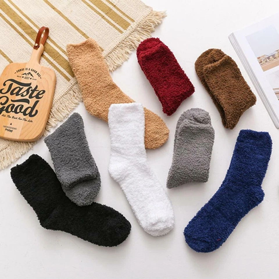 Женщин мужчин мягкий зимний теплый пушистый флис носки гостиной/кровать носок подарок hot. - Изображение 1 из 4