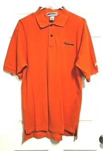 AUBURN TIGERS Men Orange NCAA Short Sleeve Cotton Polo Shirt M Russell Athletic - Picture 1 of 5
