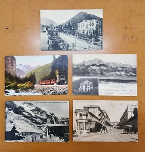Lot x 5 Postcard Switzerland Station Train & Lausanne & St Croix & Lugano Views - Picture 1 of 12