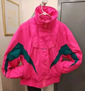 Sunice Vibrant Pink Vintage 80's / 90's Ski Jacket US Size 12 Adult Small - Picture 1 of 11