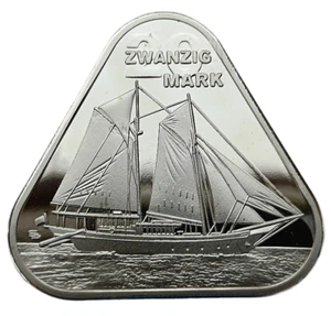 NIAS REPUBLIC GERMANY INDONESIA 20 MARK 2023 SAILING SHIP 45mm PROOF - Picture 1 of 2