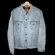 SUPREME x LEVIS | FW17 Snakeskin Trucker Jacket (Blue) | L flannel work jacket