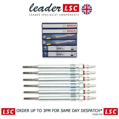 Bosch Glow Plugs x6 Audi A1 A3 A4 A5 A6 Q2 Q3 Q5 TT 03L963319 New Genuine - Image 1 of 4