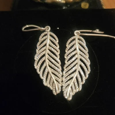 Original Pandora Compose Schimmernde Feder Ohrringe 925e Zirkonia Verziert 🪶🪶 - Bild 1 von 4