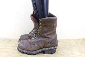Chippewa Botas Para Hombres 8E Cuero Marrón Vibram Puntera de Acero Leñador de Trabajo F2413 400g - Imagen 1 de 10