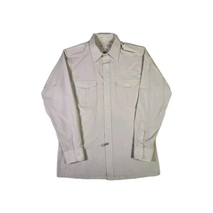 Camisa Safari Christian Dior VINTAGE Para Hombre Mediana Beige Manga Larga Diseñador Tejida - Imagen 1 de 10
