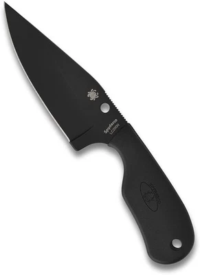 Spyderco Perrin Subway Bowie FB48PBBK Black LC200N Blade Black FRN Sheath Japan - Image 1 of 4
