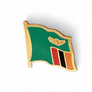 Sambia Flagge Anstecknadel Hutnadel Sambische Nationalflagge goldfarben - Bild 1 von 4