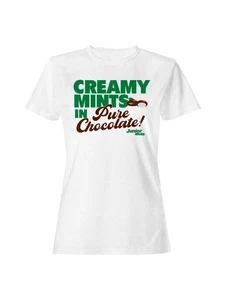 Officially Licensed Junior Mints Creamy Mints in Pure Chocolate Women's T-shirt - Picture 1 of 9