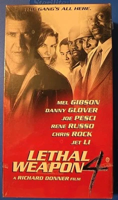 1998 Vintage Lethal Weapon 4 Movie VHS Tape Mel Gibson New And Sealed  - Image 1 of 3