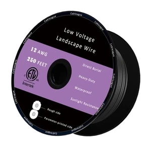 12/2 Low Voltage Landscape Lighting Wire 250ft 12AWG*2C Waterproof Conductor ... - Picture 1 of 8