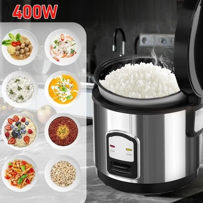 LEADGOODS 400W Reiskocher Dampfgarer Rice Cooker Antihaft Warmhaltefunktion
