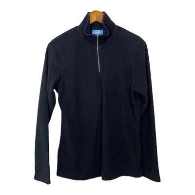 Charles River Apparel 1/4 Zip Pullover Fleece Jacket Black Women’s Size Medium — 第 1/4 张图片