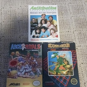Nintendo NES Cartridge Case Anticipation Arch Rivals Commando Game Boxes