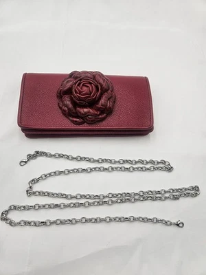Brighton ROSIE ROCKMORE Cartera Lápiz Labial Cuero Rojo Rosa Bandolera $235 Nuevo con Etiquetas Foto 1 de 4