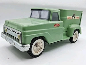 Vintage 1960s Tonka Pressed Steel Tonka Farms Mint Green 12½" Farm Truck 1/18 - Picture 1 of 14