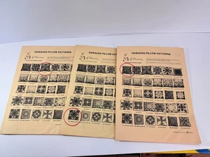 EA of Hawaii Hawaiian Pillow Patterns 1970's Bundle of 3 - Picture 1 of 7