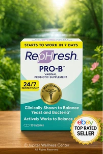 RepHresh Pro-B Vaginal Probiotic To Balance pH , 30 Capsules Exp 6/2026 - Picture 1 of 10